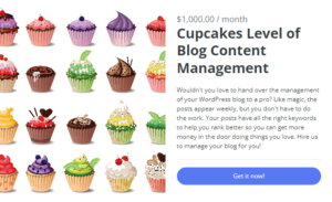 Best content management service at the cupcake level.