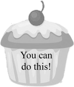 This image of a cupcake says, "You can do this!" You really can write a book in 12 weeks if you want to.