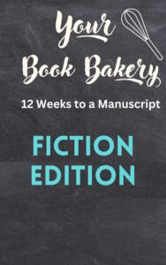 Image is a sign saying Your Book Bakery Fiction Edition