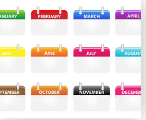 This social media for authors calendar is a colorful way to stay on track.