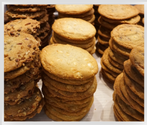 Reader surveys can be part of using social media for authors to ask their following what they want, much like this selection of cookies on a tray can help a baker determine which kinds to make more of.